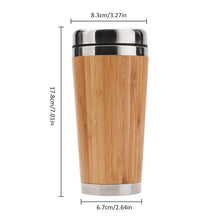 Load image into Gallery viewer, Bamboo and Stainless Steel Travel Mug - Box for Health