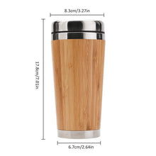 Load image into Gallery viewer, Bamboo and Stainless Steel Travel Mug - Box for Health
